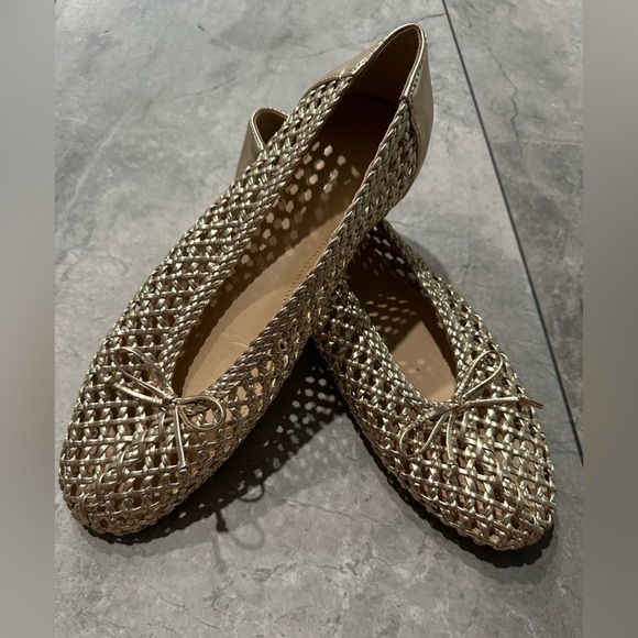 Calvin Klein Shoes - Calvin Klein Zatoria Gold Woven Loafers